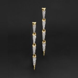 Alexis Bittar Solanales Crystal Spear Linear Earrings